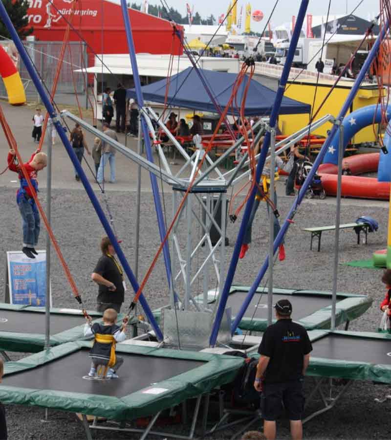 Bungee Trampolin 4-er Anlage 